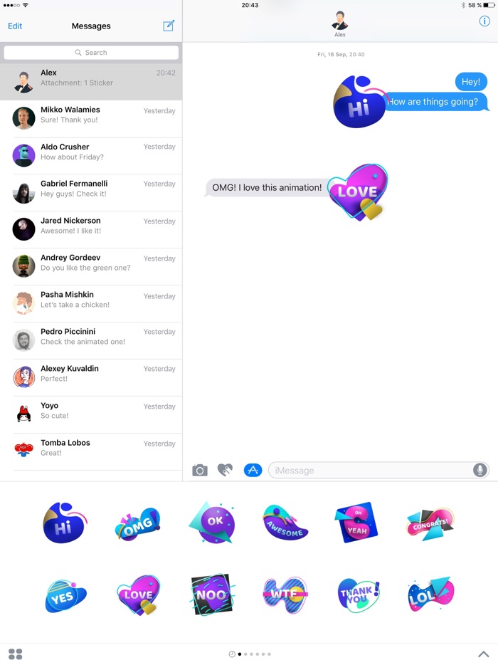 OMG Animated Stickers