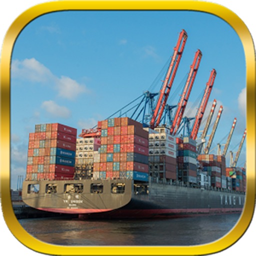 Modern Cargo Ship Crane Operator icon