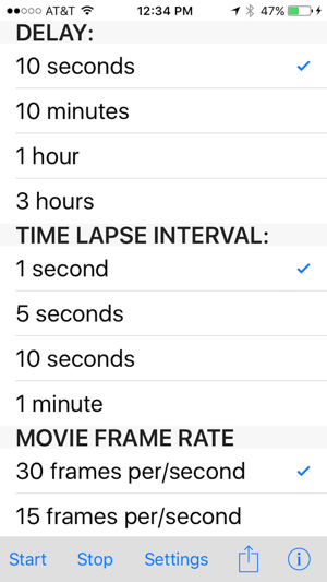 Extended Time Lapse