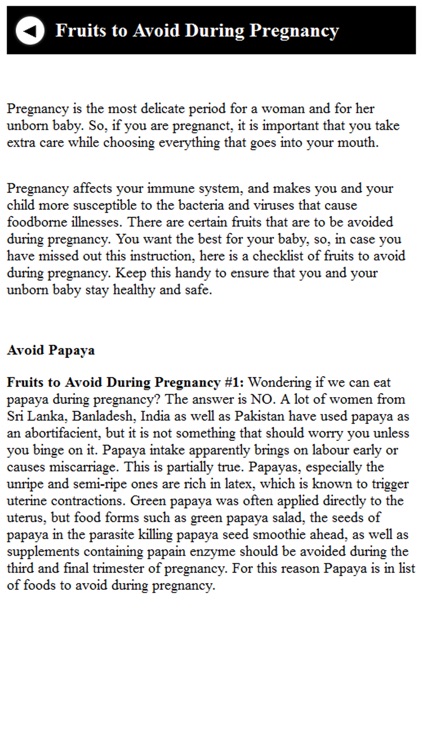 Food Guide for Pregnant Women screenshot-3