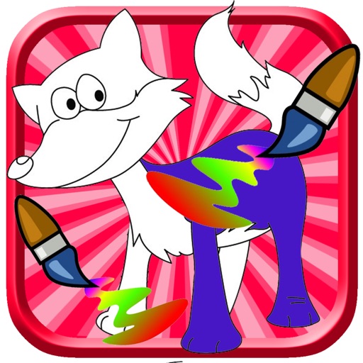 Old The Fox And Friend Coloring Book Fun Game Kids icon