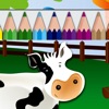 お絵描きとぬり絵：牧場 - iPhoneアプリ