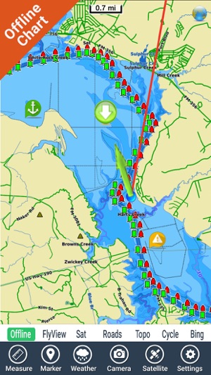 Lake Livingston Texas GPS fishing map offline(圖3)-速報App