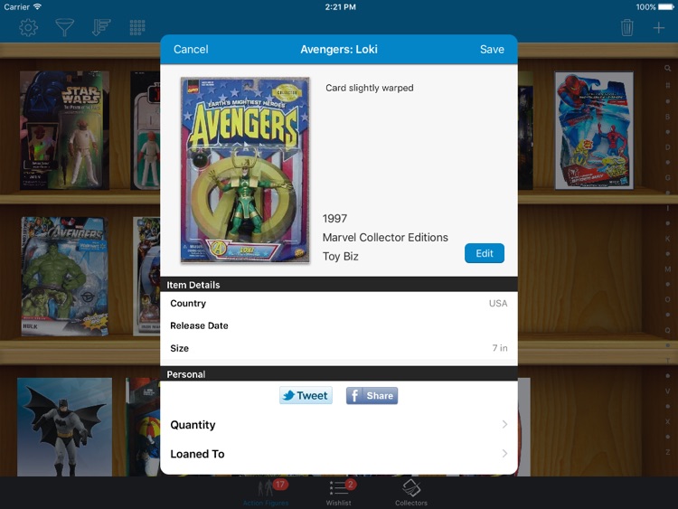 Action Figures Toys Collector for iPad