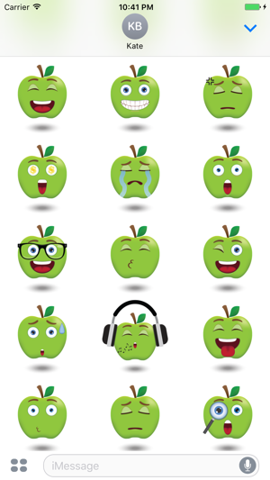 Sticker Me: Green Apple Faces