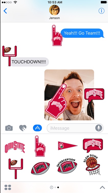 Ohio State Buckeyes Stickers for iMessage