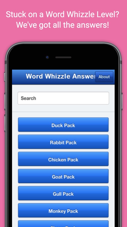 Answers "For Word Whizzle"