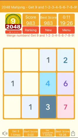 Game screenshot 2048 Mahjong - Get 9 and 1-9! mod apk
