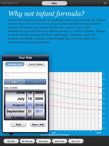 Growth Charts for Breast Fed Babies, Infants screenshot 2