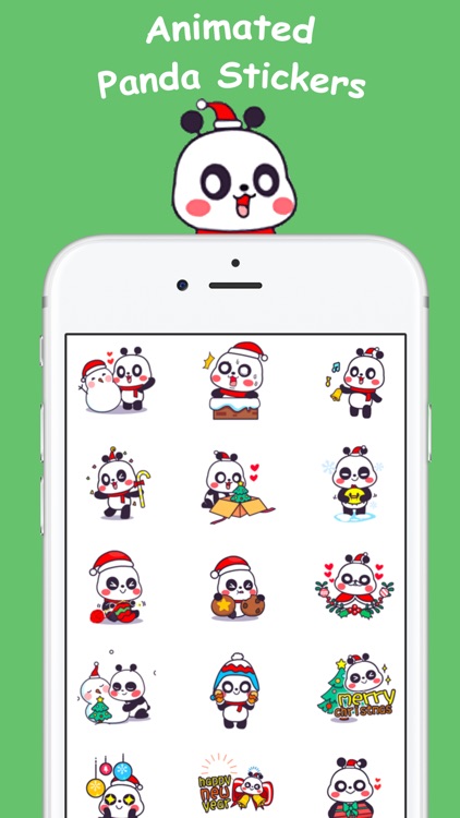 Christmas Panda Animated Stickers