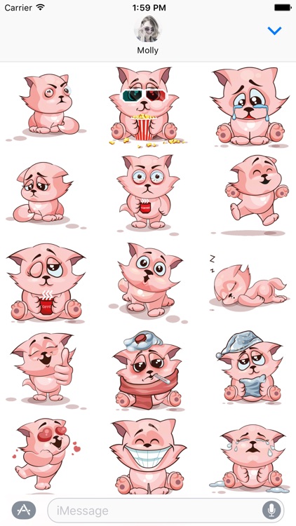 Fluffy The Cat – Cute Kitten Stickers for iMessage