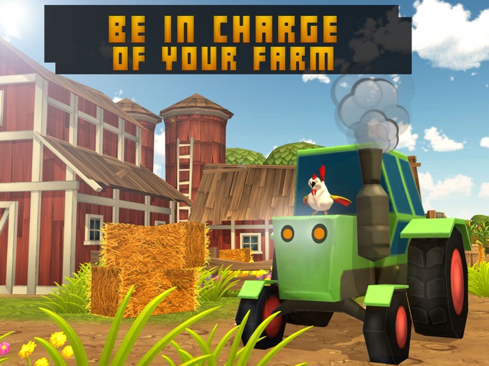 块状农业模拟器美国拖拉机犁收获