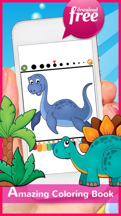 DinoArt Dinosaurs Coloring Book For Kids & Toddler