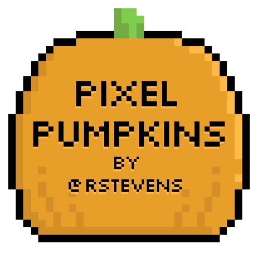 Pixel Pumpkin Stickers