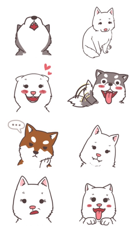 Husky Family - Funny Stickers!