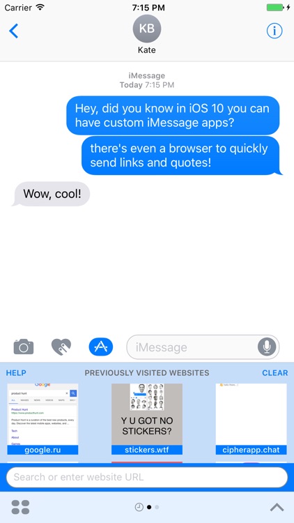 Snappy Browser - send links and quotes