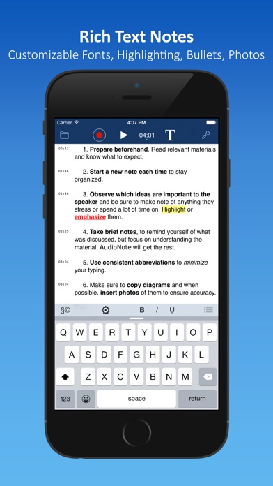 AudioNote - Notepad and Voice Recorder Screenshot 2