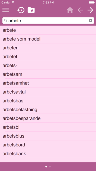 Dansk-Svensk ordlista screenshot 3