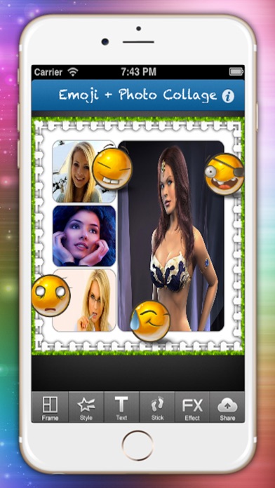 Emoji 2 Emoticons +  InstaCollage - Pic Frame & Pic Caption for Instagram + New Symbols & Icons Screenshot 2