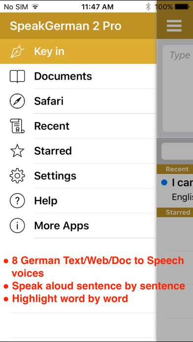 SpeakGerman 2 FREE (8 German Text-to-Speech)のおすすめ画像1