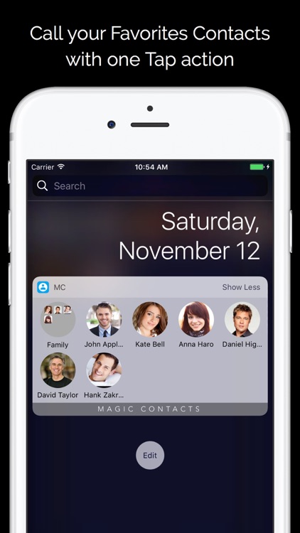 Magic Contacts with Notification Center Widgets