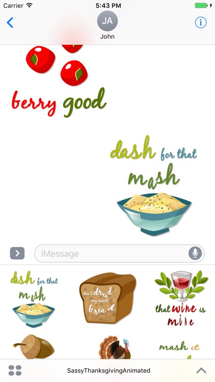 Sassy Thanksgiving Animated - Animated Stickers