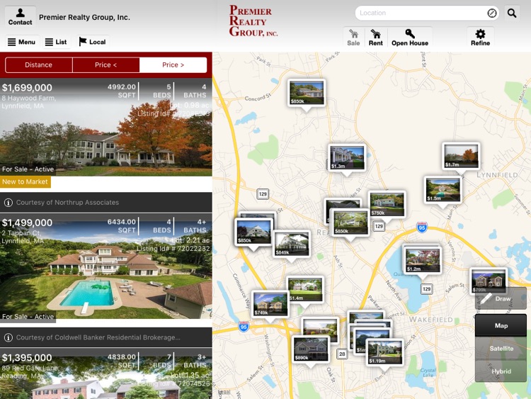 Premier Realty Group HomeSearch for iPad