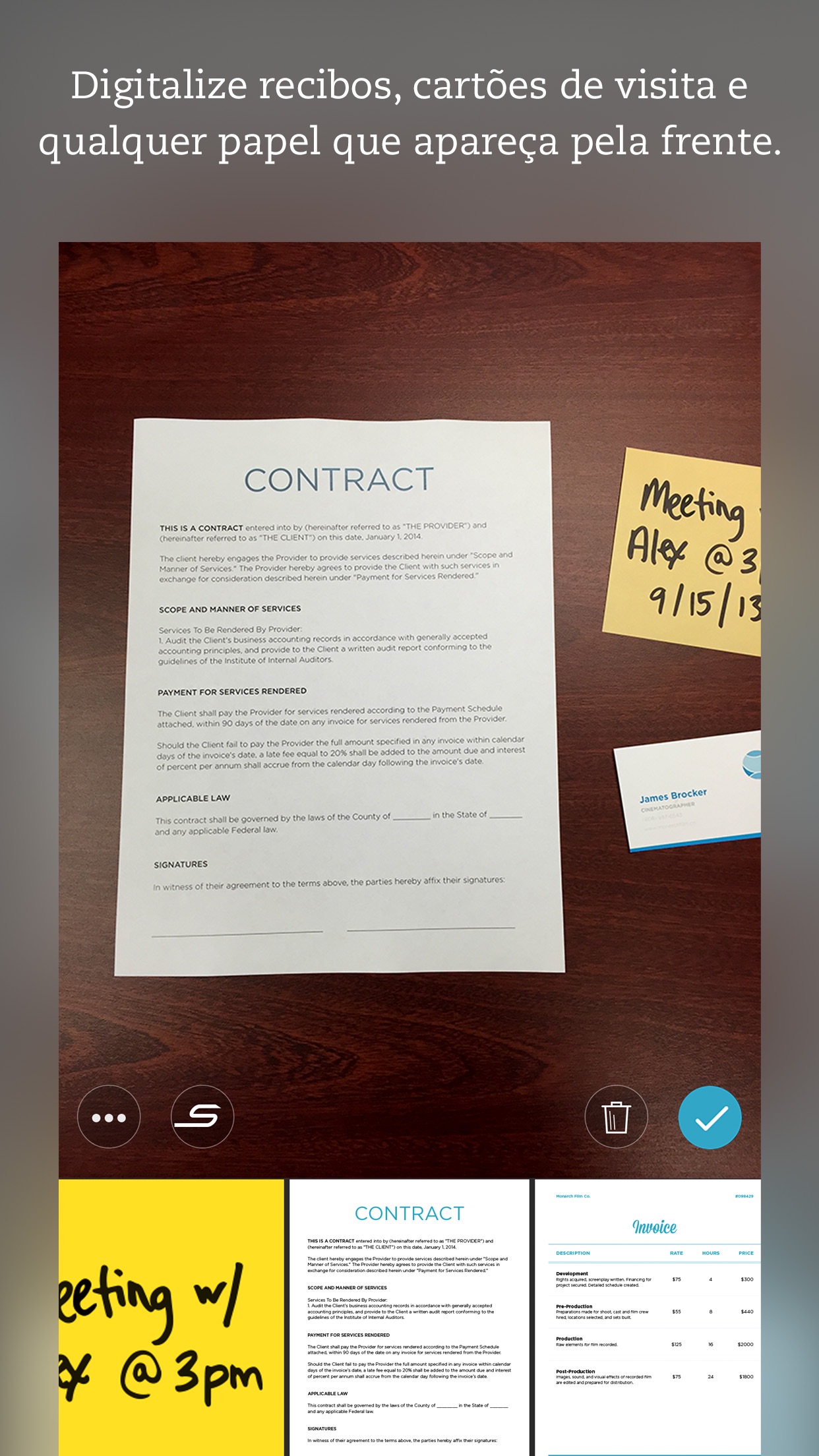 Screenshot do app Evernote Scannable