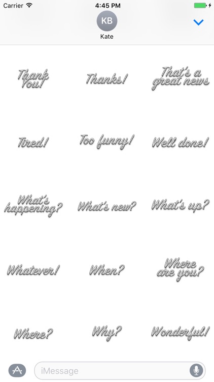 Expression White Stripes Stickers for iMessage