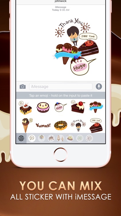 Chocolate Emoji Stickers Keyboard Themes ChatStick