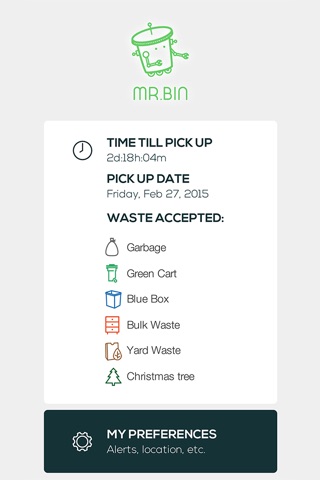 Mr. Bin - Trash Pickup Reminder screenshot 3