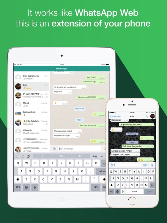 Messenger for WhatsApp - iPad version - Free