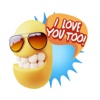 3D Love Colourful Stickers for iMessage