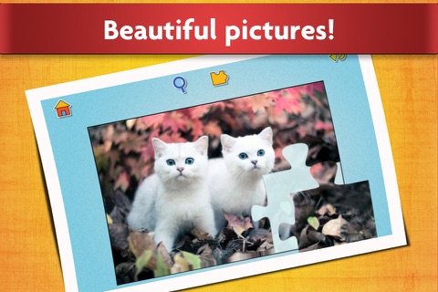 Cat Puzzles for Kids - Relaxing photo picture jigsaw puzzles for kids and adults screenshot 4