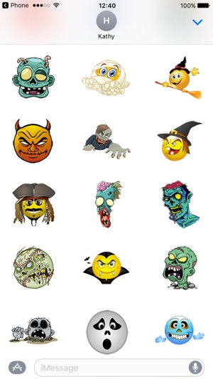 Zombie Stickers for Halloween Texting(圖2)-速報App