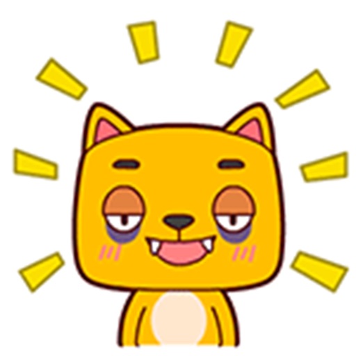Adorable Yelly Cat Animated Stickers