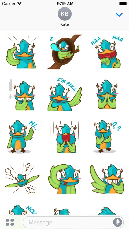 Burdz the bird for iMessage Sticker