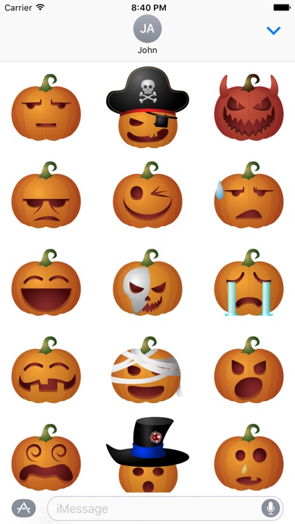 Pumpkin Face Stickers