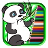 Little Panda Jungle Swing Coloring Page Edition