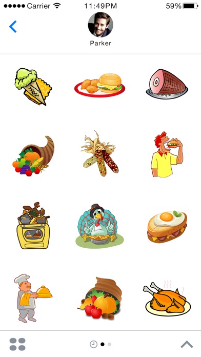 How to cancel & delete Food Stickers - Thanksgiving Food Emoji from iphone & ipad 1