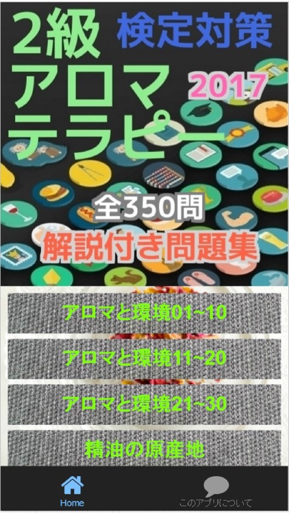 アロマテラピー　２級　検定対策　過去問・予想問題集　解説付き　全350問