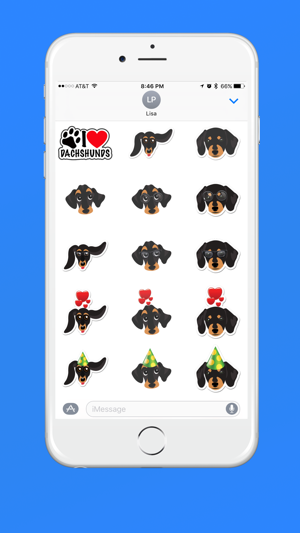 Dachshund Emoji - Black and Tan(圖2)-速報App