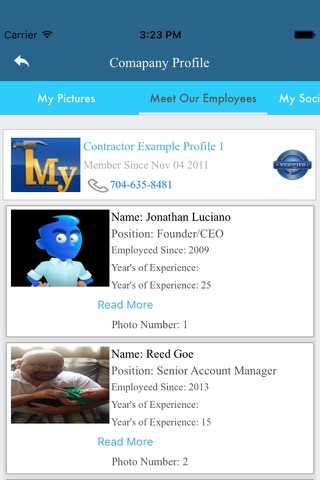 MyContactorList.com screenshot 2