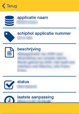 Schiphol applicatie portfolio screenshot 3