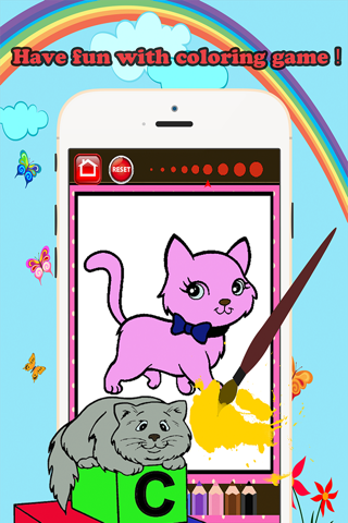 Cat Coloring Book Play Educational Toddler Games screenshot 2