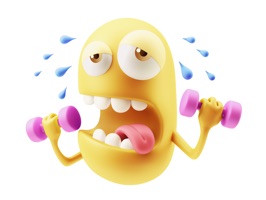 3D Workout Gym Emoji is a fun stickers pack of more than 50 colourful stickers