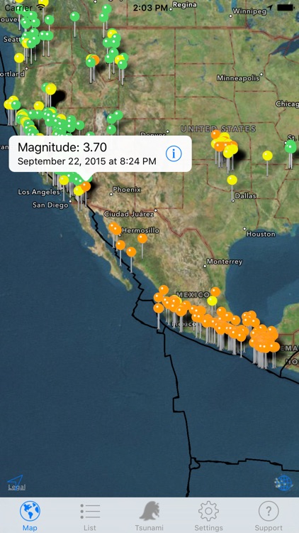 Quake Spotter - Map, List, Widget and Alerts