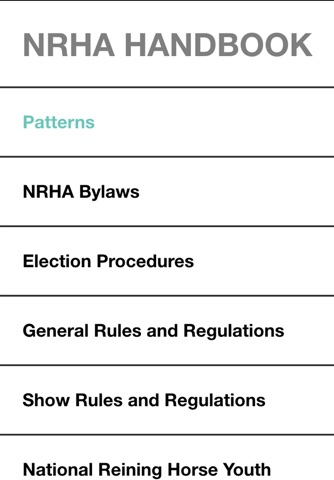 NRHA Handbook screenshot 2