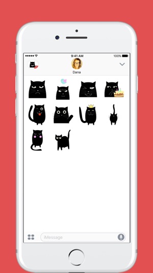 Fat Black Cat stickers by Olga Pervushkina(圖2)-速報App