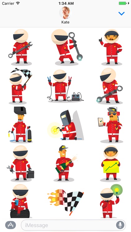 Racer stickers for iMessage